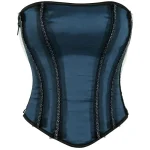 élégant corset bleu