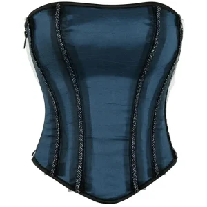 élégant corset bleu