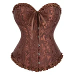 bustier corset marron élégant