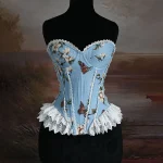 bustier corset fleuri