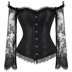 corset noir chemisier