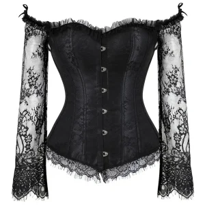 corset noir chemisier