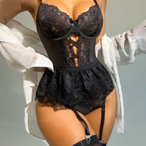 bustier corset avec porte jarretelles