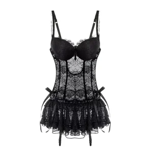 corset bustier porte-jarrettelles