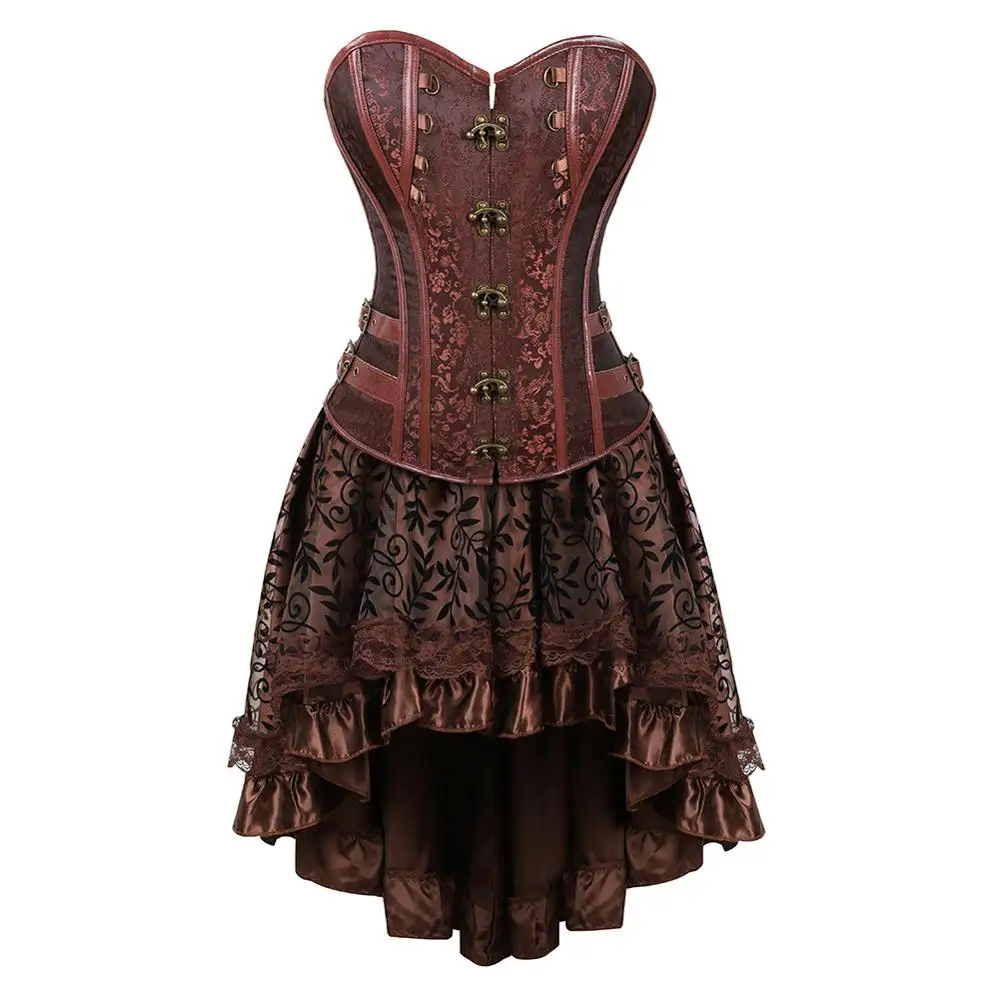 Robe Corset Bustier Pirate Marron – Image 2