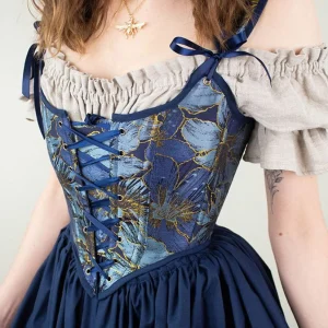 Corset Médiéval Bleu
