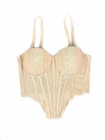 corset soutien gorge abricot