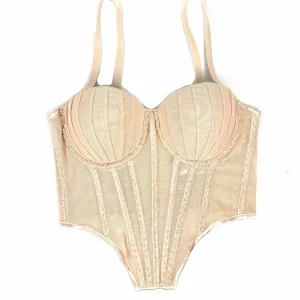 corset soutien gorge abricot