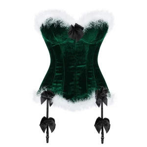 corset Noël grande taille avec porte-jarretelles