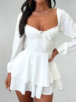 Robe Corset Chemisier Blanche élégante