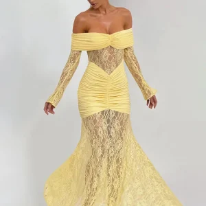 Robe Corset Jaune chic