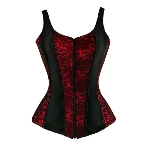 bustier corset noir et rouge tendance