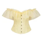 Bustier jaune victorien élégant