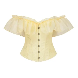 Bustier jaune victorien élégant