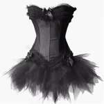 Robe Corset Dentelle Noir élégante