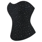 corset brillant noir