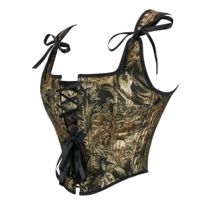 corset noir doré élégant