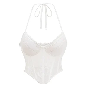 bustier corset licou blanc