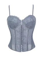 corset sexy gris
