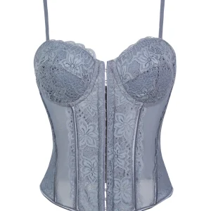 corset sexy gris