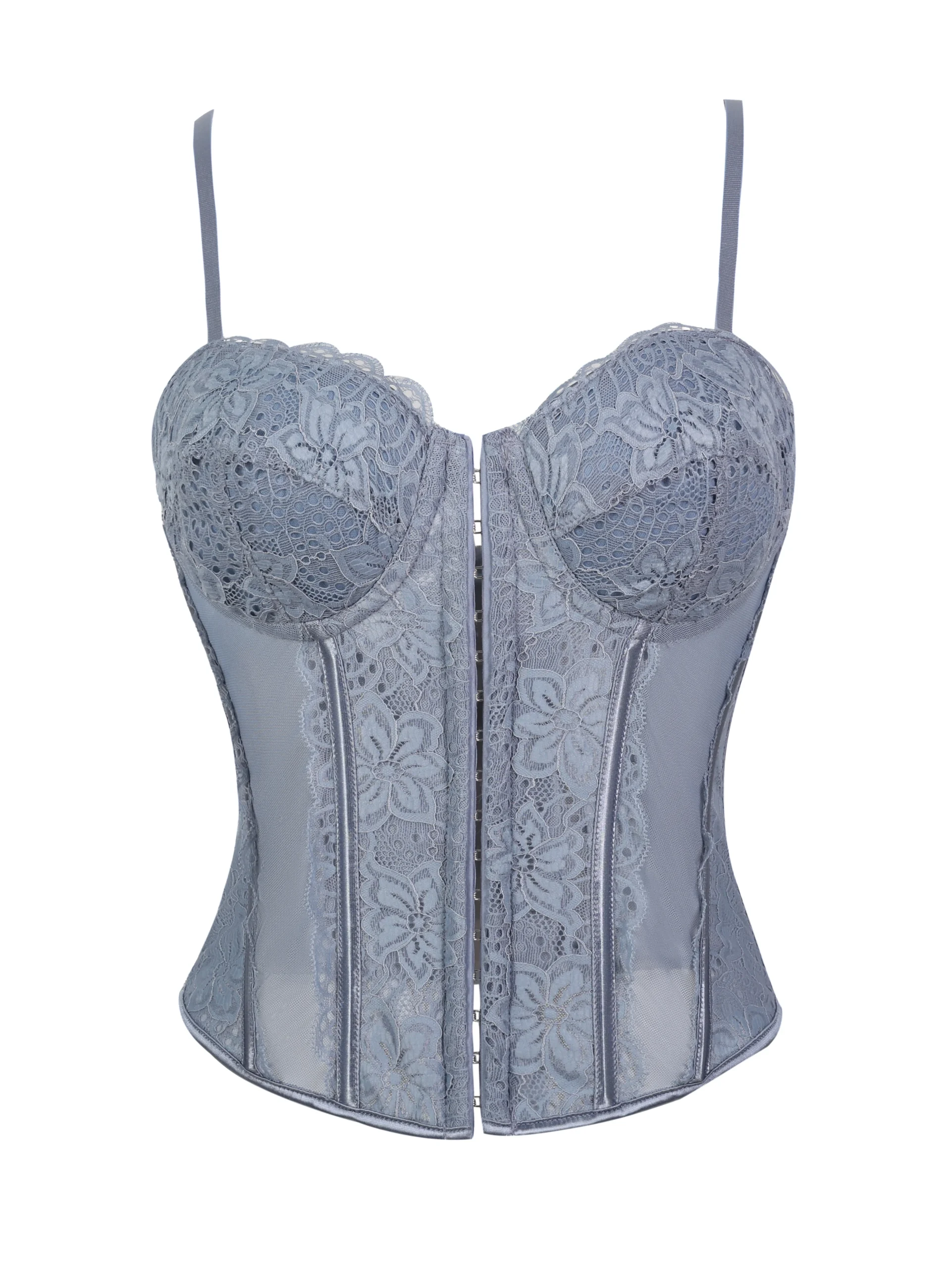 corset sexy gris