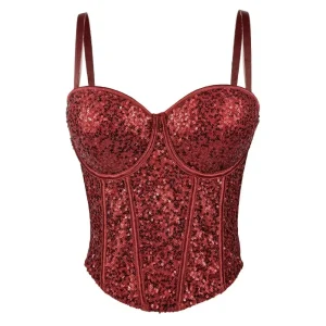 soutien gorge corset paillette