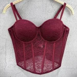 soutien gorge corset rouge