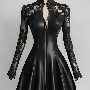 Robe Corset Dentelle Noire