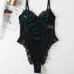 corset lingerie vert
