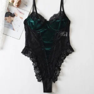 corset lingerie vert