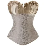 Corset Satin Doré élégant