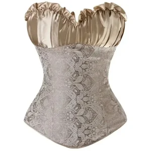 Corset Satin Doré élégant