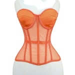 soutien gorge corset orange