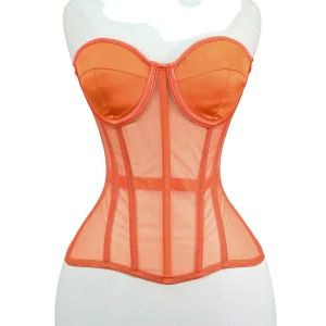 soutien gorge corset orange
