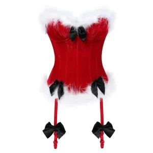 corset de Noël rouge