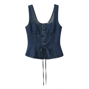 Corset Jeans Lacet élégant