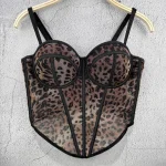soutien gorge corset léopard