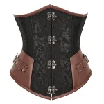Ceinture Corset Noire et Marron élégante