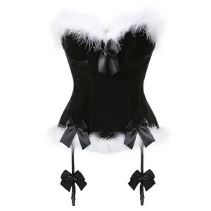 Corset Noir Noël élégant