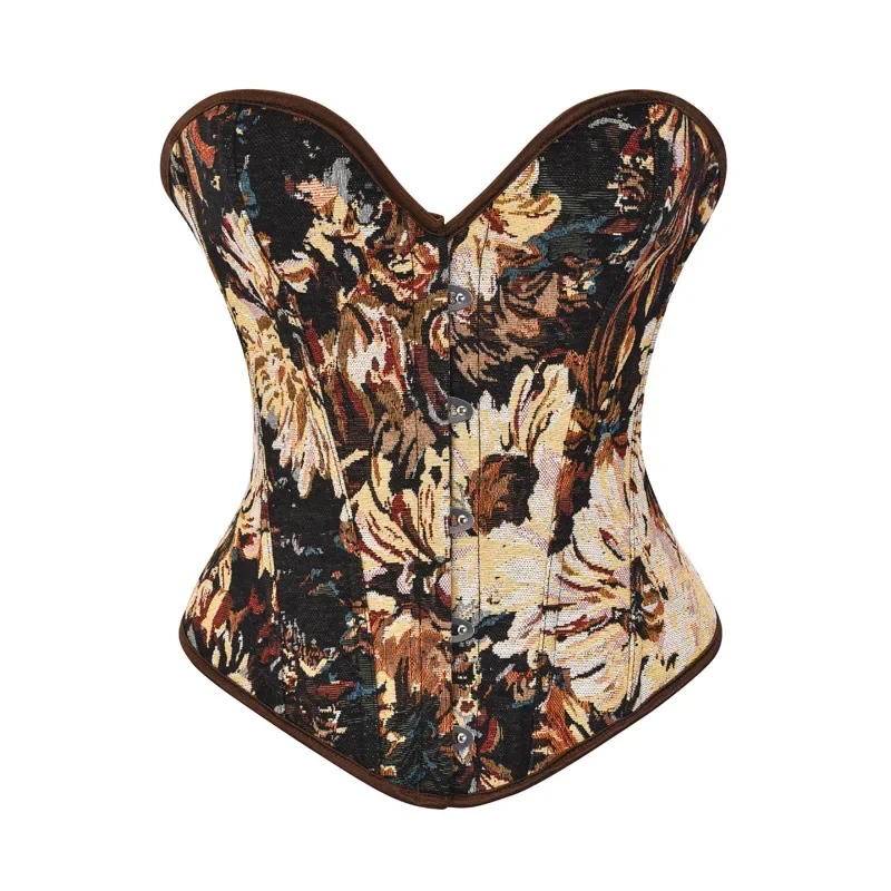 corset vénitien fleuri grande taille