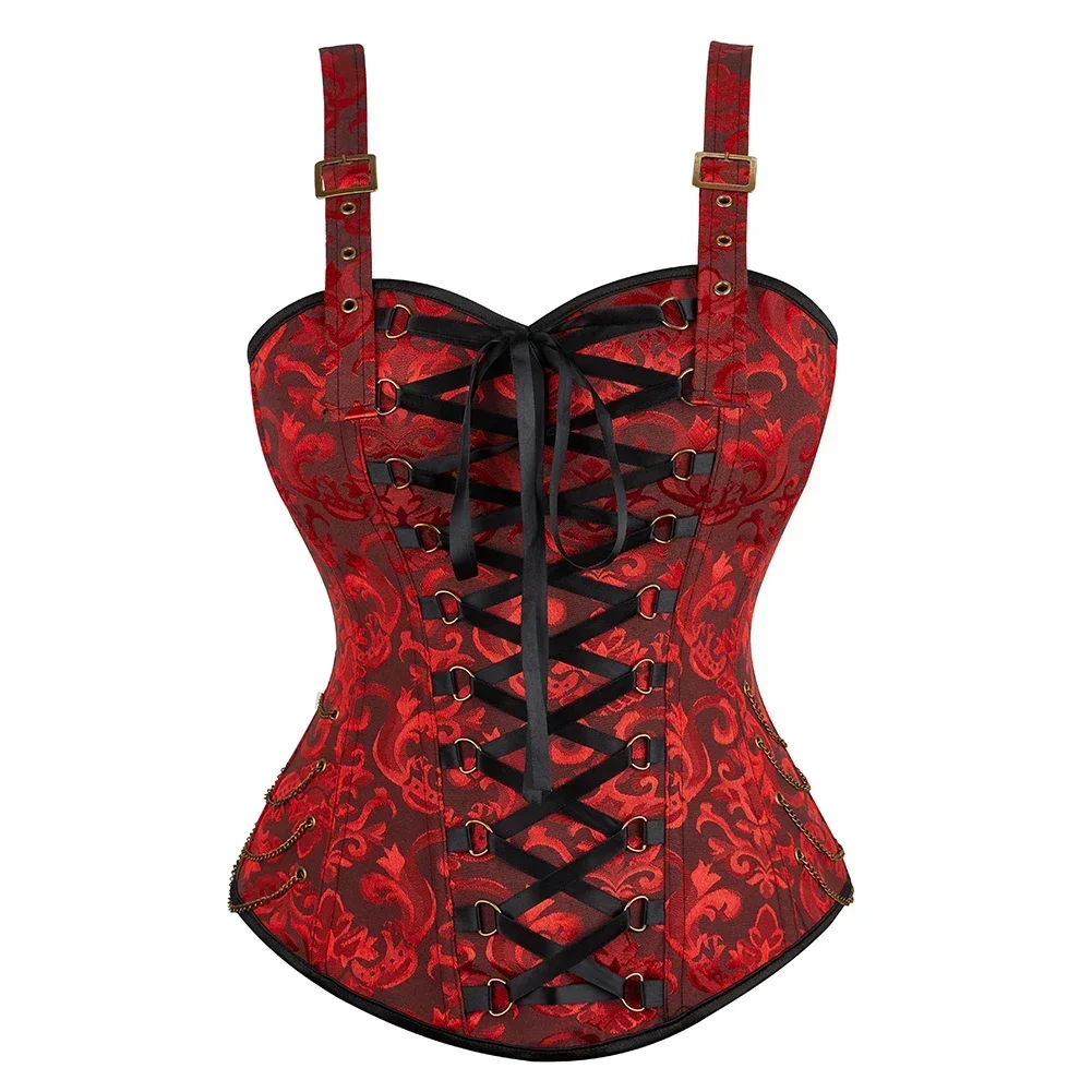 Corset Gothique Romantique Rouge 2XL à 6XL – Image 2