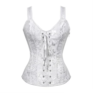 corset blanc à lacet grande taille