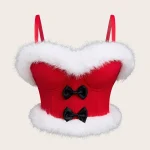 Soutien-Gorge Corset Rouge de Noël