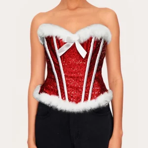 corset rouge et blanc de Noël