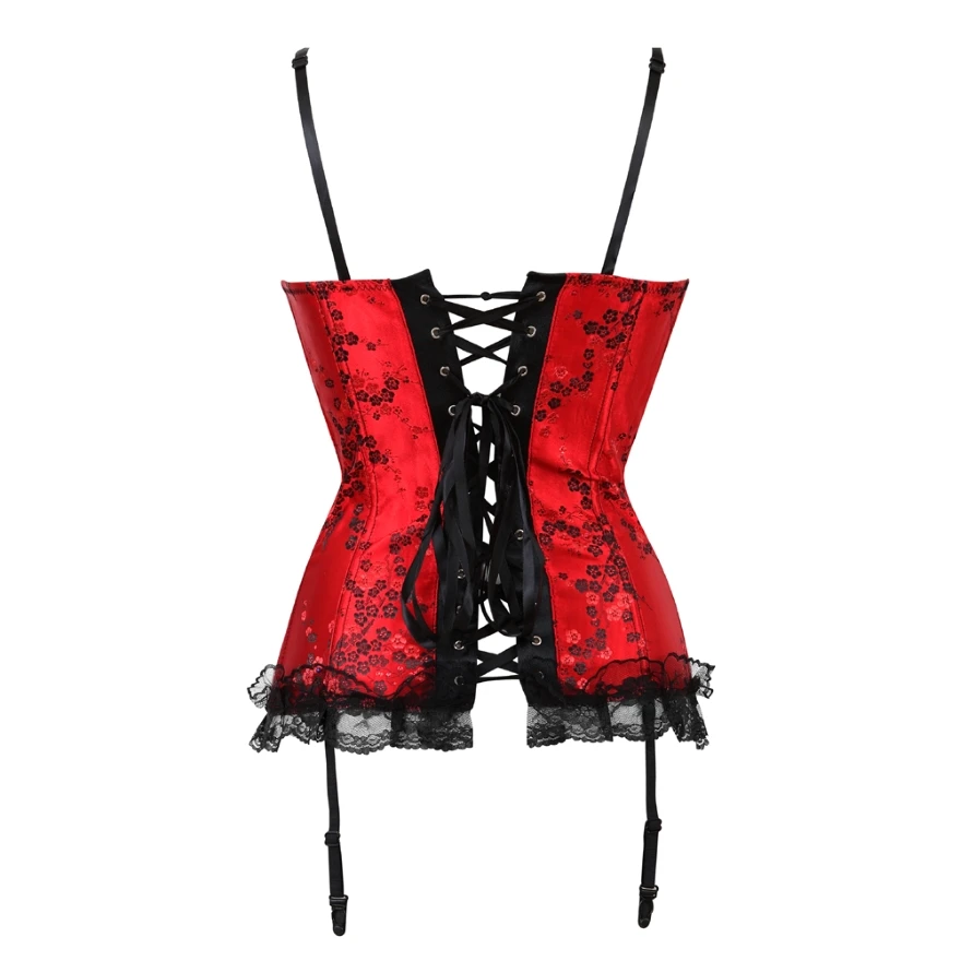 Corset séduisant rouge et noir