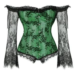 corset vert manches longues