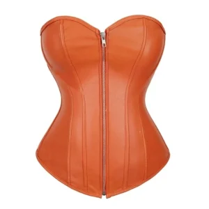 corset orange similicuir grande taille