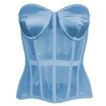 corset bustier bleu