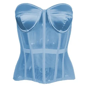 corset bustier bleu