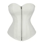 corset similicuir blanc grande taille